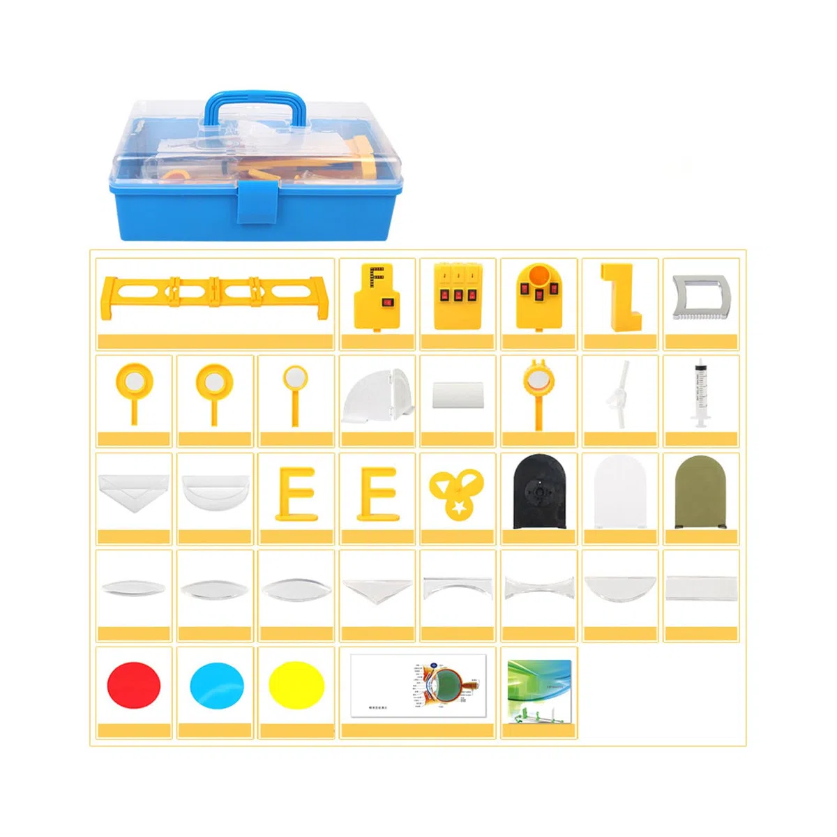 Caja de experimentos de óptica educativa Montaje rápido Óptica física Ayuda didáctica para laboratorios de ciencias Demostraciones de enseñanza Equipo de laboratorio de física