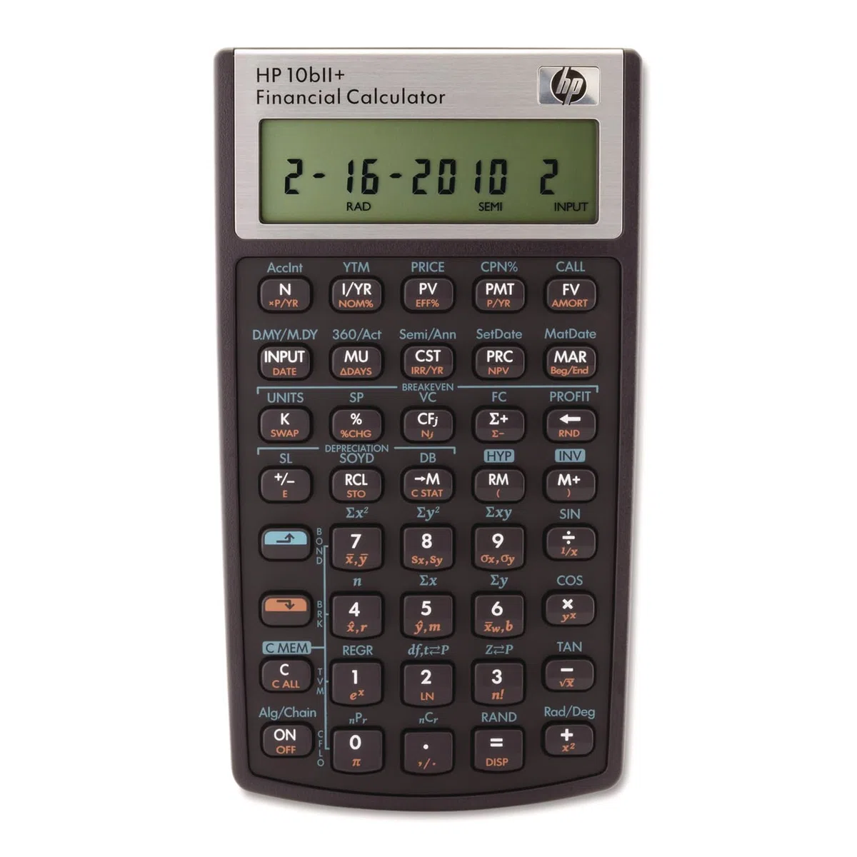 HP Calculadora financiera 2716570 10bII+, Pantalla LCD de 12 dígitos