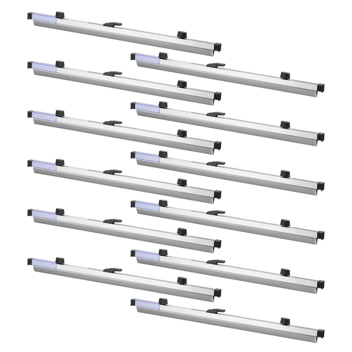 VEVOR Abrazaderas Colgantes para Planos, Ancho de 610 mm, Paquete de 12 Piezas, Tiras de Encuadernación, Estructura de Aluminio, Soporte de Almacenamiento para Planos de Ingeniería Carteles Dibujos