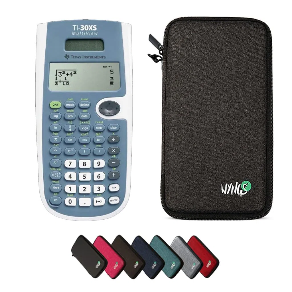 CALCUSO Paquete Básico Gris Oscuro con Calculadora TI-30XS MultiView