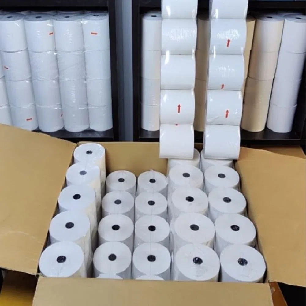 Rollos de Papel Térmico Premium 80x80mm | Caja de 50 Rollos | Compatible con Impresoras de tickets de 80mm, TPV y Registradoras | Libre de BPA