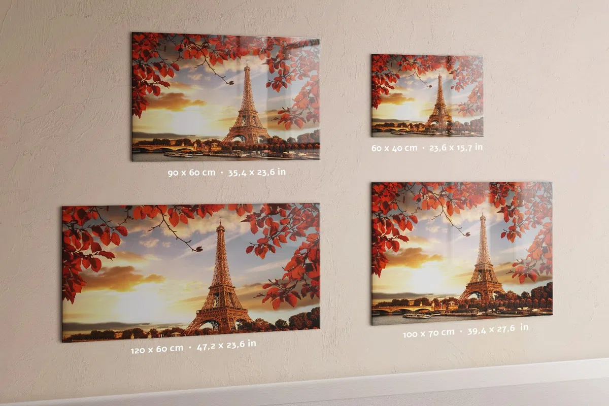 Menú y Pizarra Magnética para Restaurantes y Cafeterías 100x70 Torre Eiffel | Tablero Imantado | Cristal Templado | Mural de Pared | Placa de Acero | Cartelera Informativa | Organizador de Tareas
