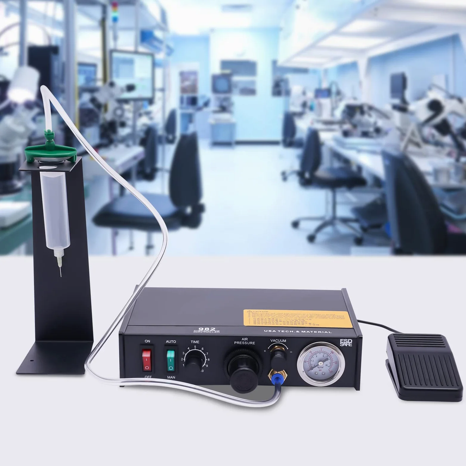 Dispensador de pegamento semiautomático, dispensador de pegamento semiautomático, dispensador de pegamento, controlador de líquido de soldadura, máquina dispensadora de pegamento