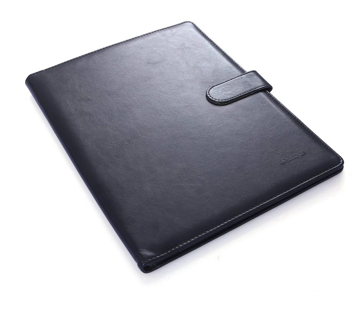 Carpeta Portadocumentos A4 Carpeta con Pinza piel,Portapapeles para Carta estándar de Papel A4, Bloc de notas,Portafolios de cuero sintético con bolsillo interior (Negro)