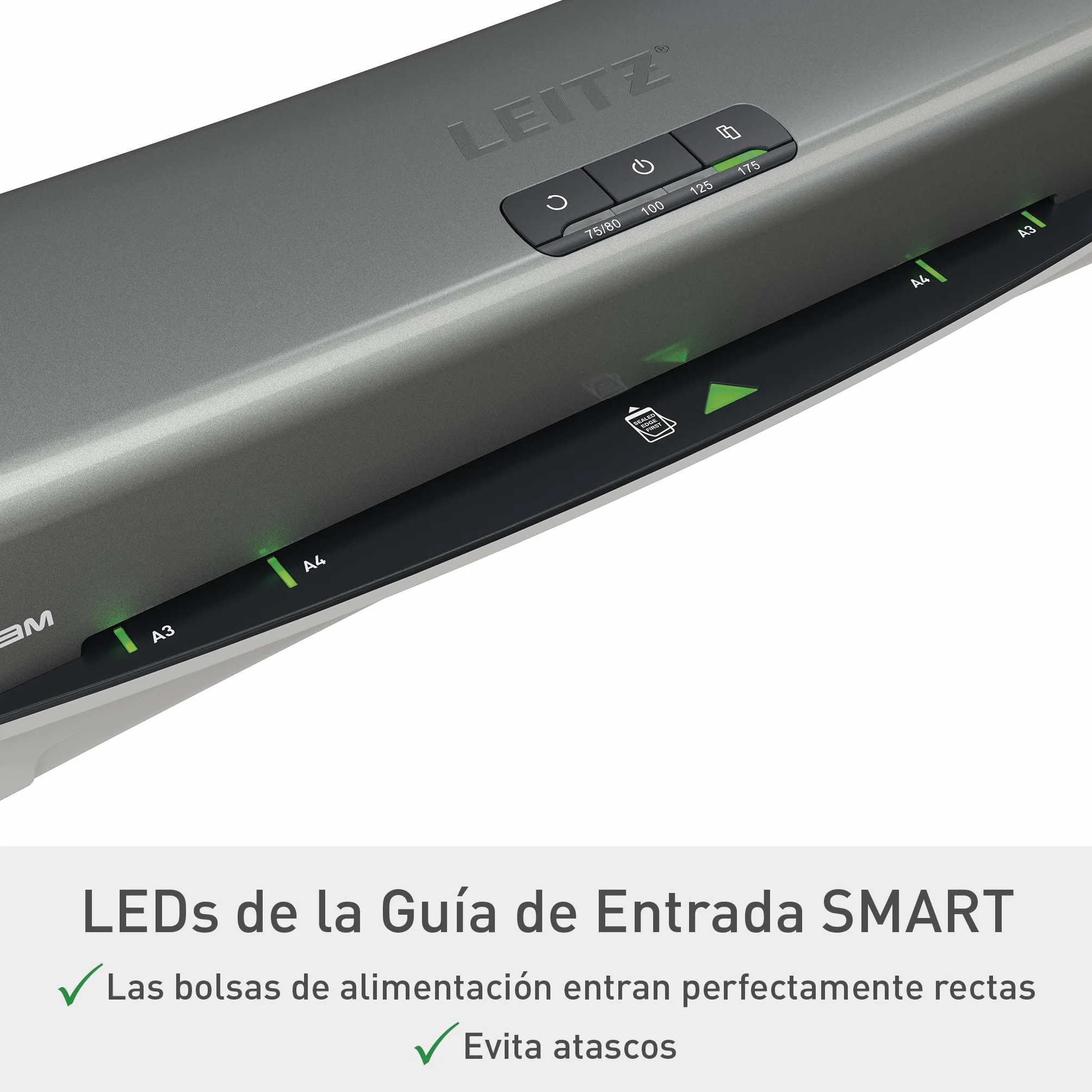 Leitz Plastificadora iLAM Office Pro A3 75-125 Micras Calentamiento 1 Minuto Gris/Blanco