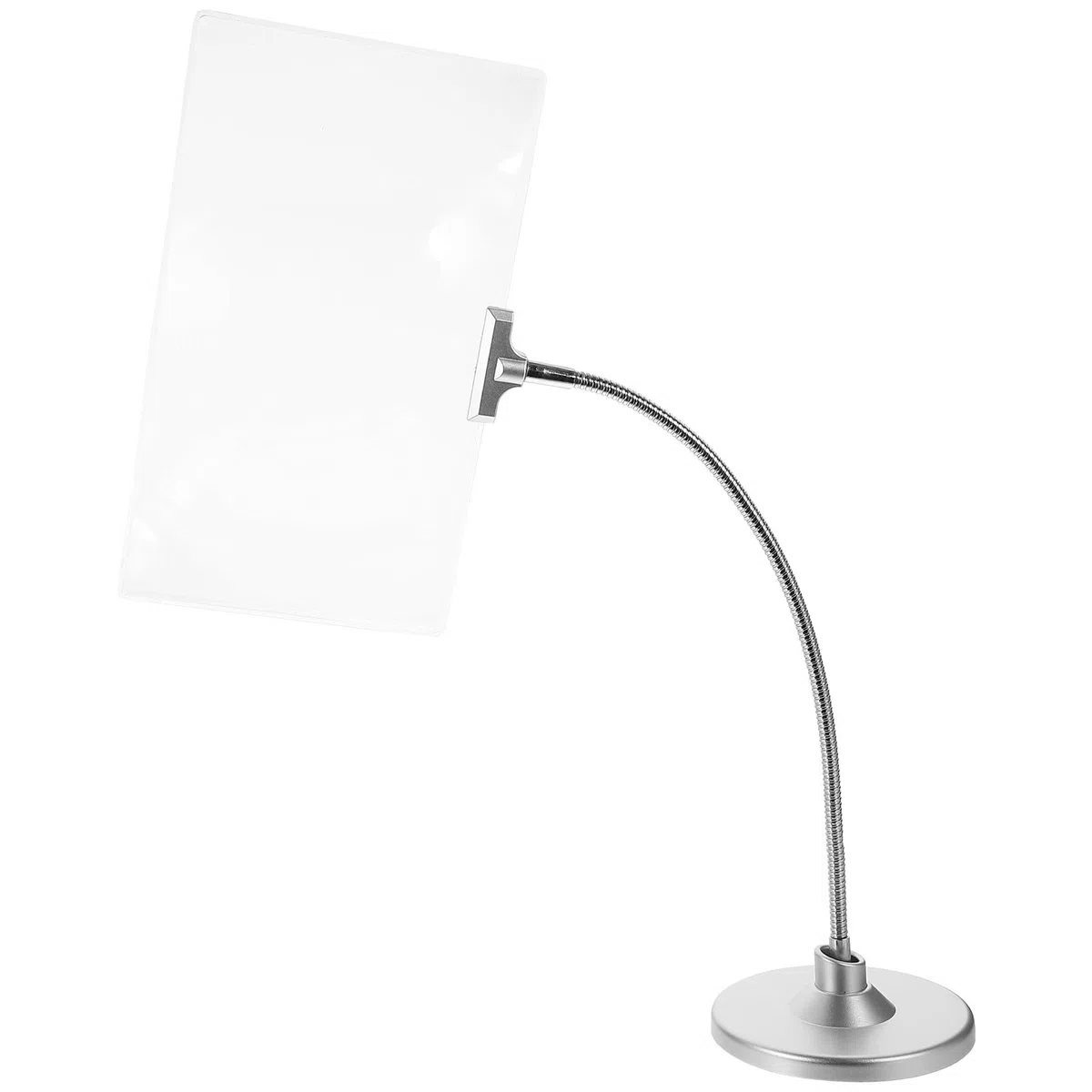 POPETPOP Lupa de Lectura 4X con Lente Fresnel Grande, Luz LED Fría, Soporte Flexible y Desmontable para Manualidades y Oficina, Aumento de Precisión para Trabajos Detallados, Tamaño