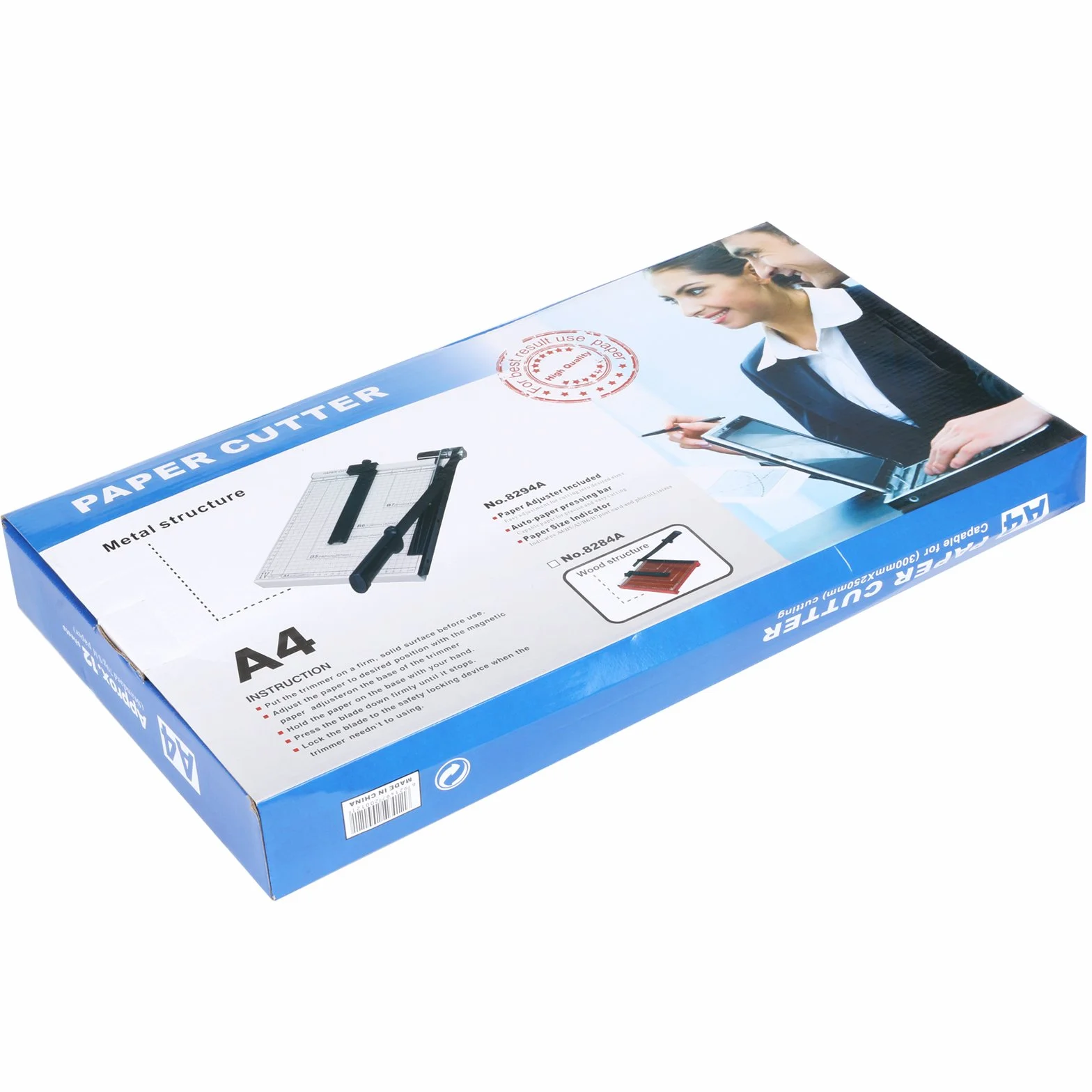 Guillotina de Papel A3 B4 A4,Cortador de Papel A4,32,5 x 25 x 3 cm,Seguridad Salvaguardar, Base de metal,negro(A4)