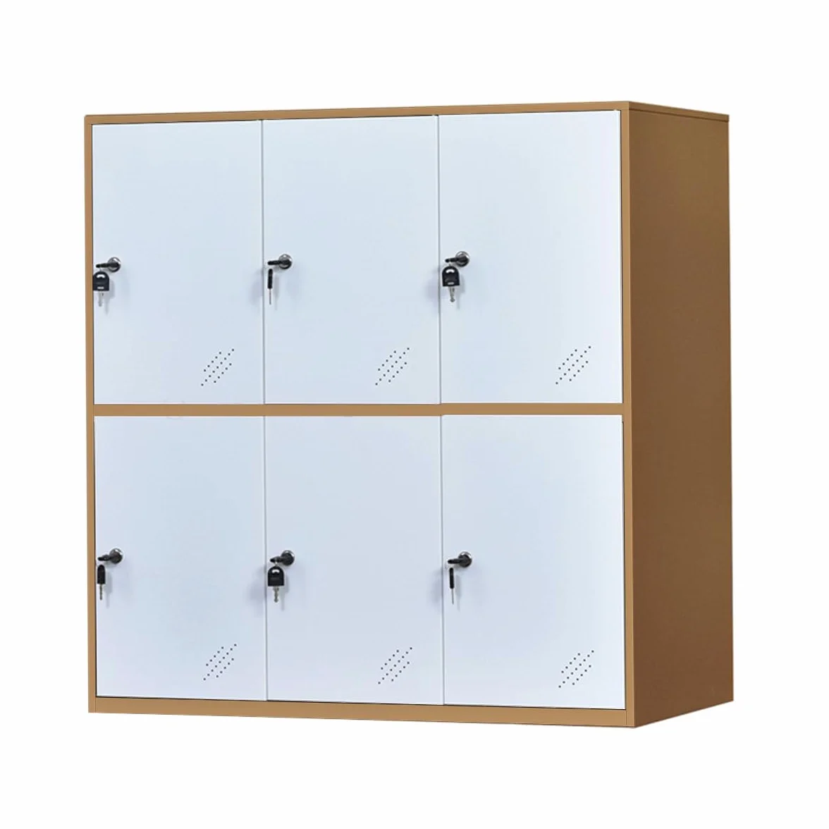 MECOLOR Taquilla de Almacenamiento de Metal con Cerradura, Blanco