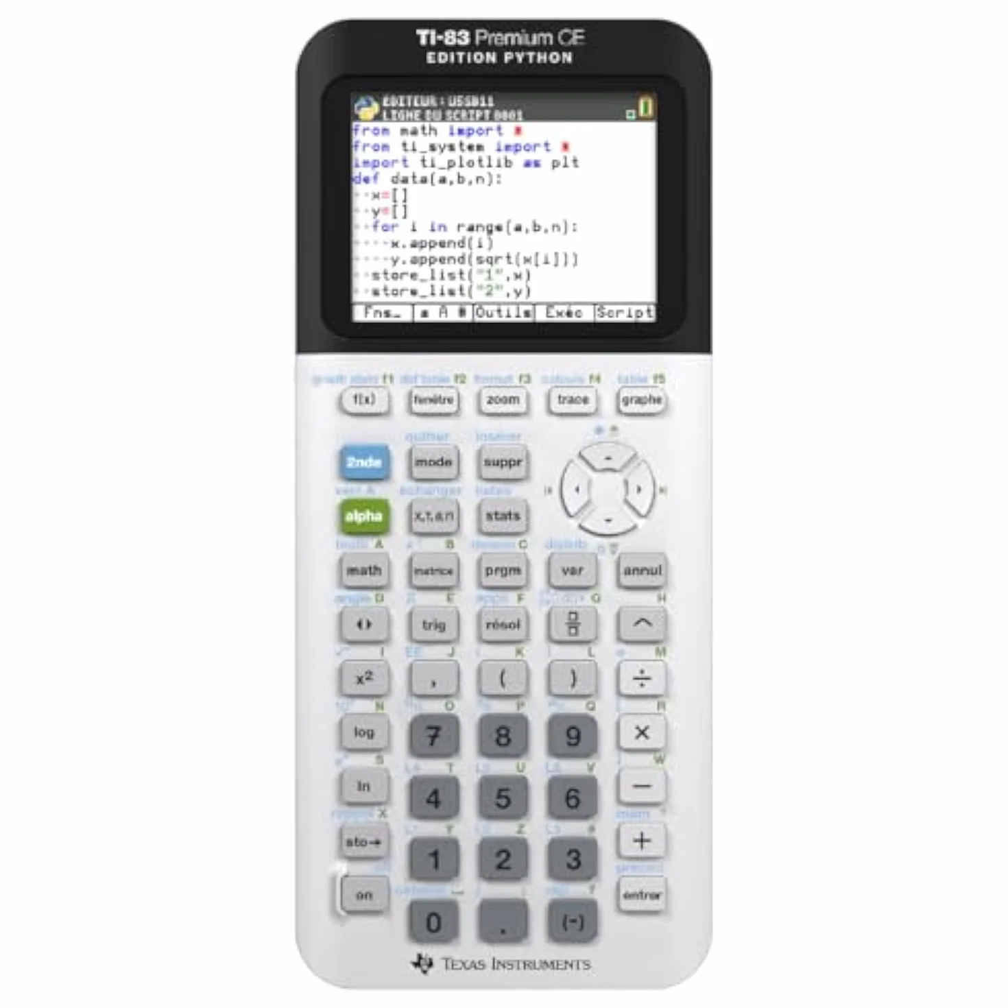 Texas Instruments TI-83 Premium CE Python - Calculadora científica color