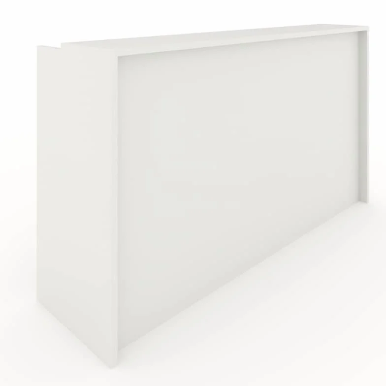 MOSTRADOR de Recepción y Oficina. Fácil Montaje. Laminado con Frontal Color Blanco DE 25mm DE Grosor. Fabricado EN ESPAÑA. Envio a Toda la Peninsula. (125x105x50 cm)