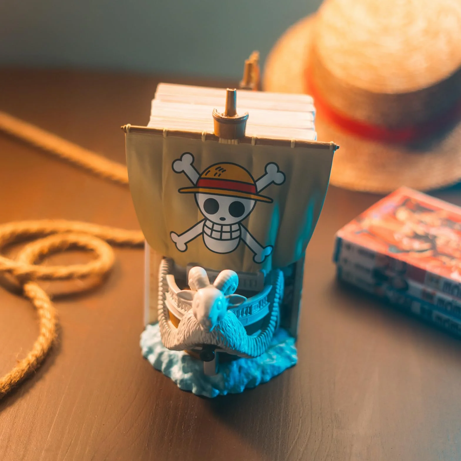 One Piece Figura Barco Soporte Libros Manga Anime Decoracion Hogar Regalos Fans 2 Organizador