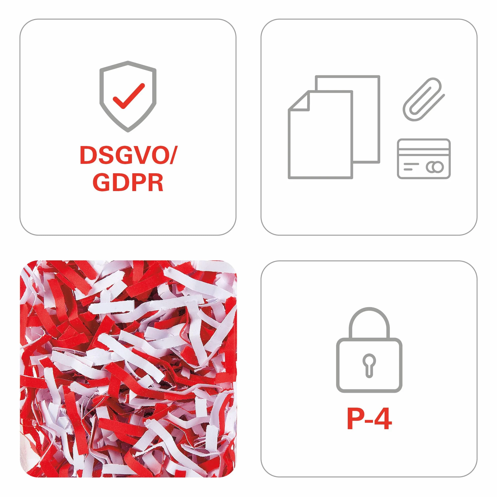 HSM SECURIO C16 4x25 mm - Destructora de documentos, nivel de seguridad 4, 7 hojas (corte de partícula)