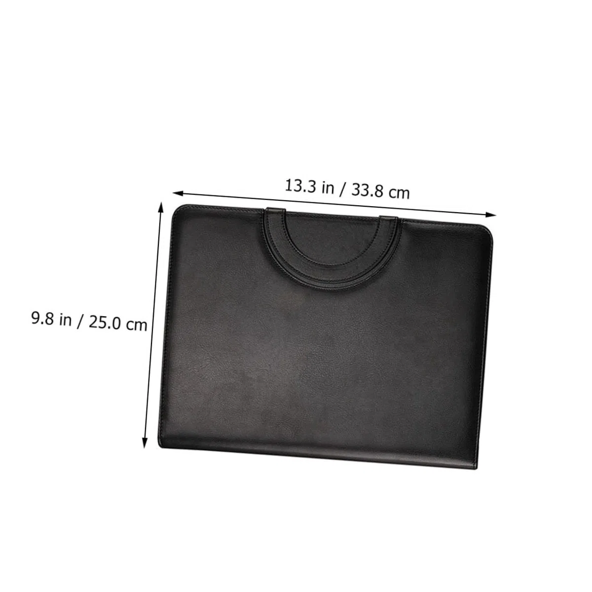 SEWACC Carpeta de Portafolios de Negocios Negra con Cremallera | A4, con Cuaderno de Notas Incluido, Varios Compartimentos, Estilo Elegante y Ligero para Llevar