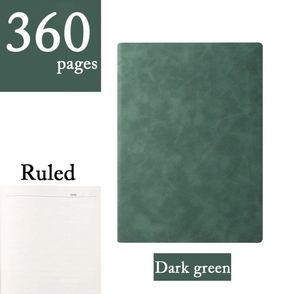 Cuaderno A5/B5, 360 páginas en blanco/cuadrícula adecuado para oficina escolar, agenda de bloc de notas de planificación, cuaderno de bocetos de dibujo artístico, rayado en D, A5