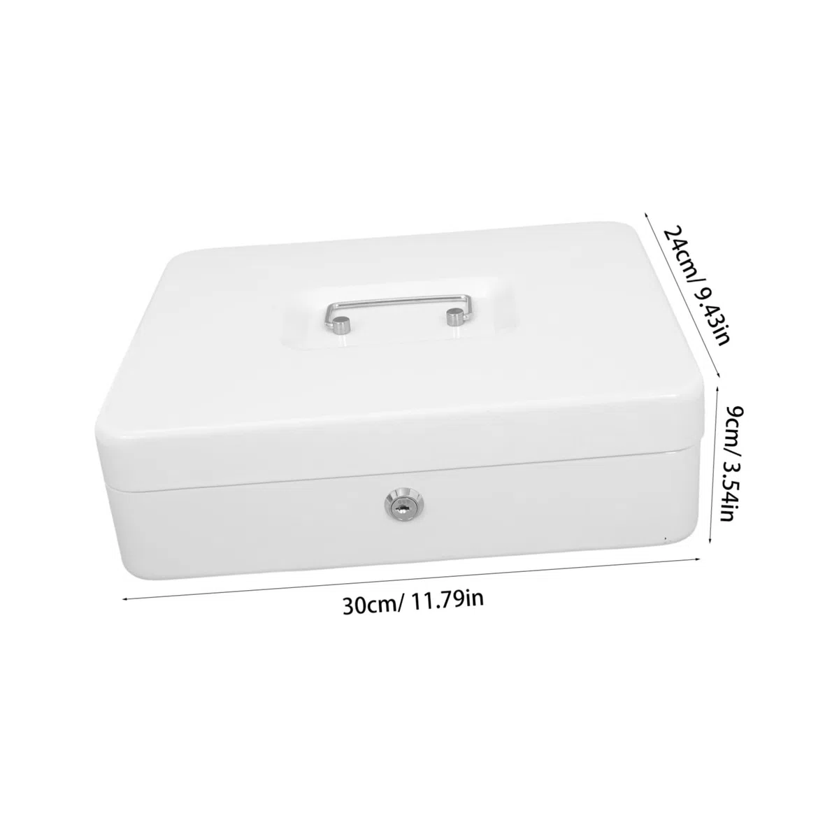 GALPADA Caja de Caudales con Llave para Seguridad Caja de Seguridad Pequeña para Dinero y Organizador de Almacenamiento con Cerradura para Comercios y Hostelería