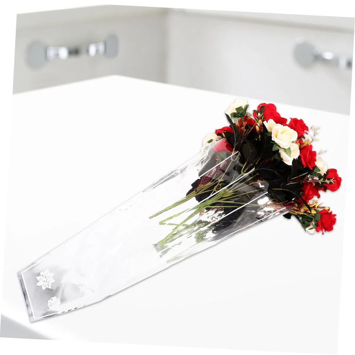 300 bolsas de embalaje de flores con mangas de ramo de rosas con envoltura floral para arreglos, bolsa de flores individuales, material de embalaje, bolsa de ramo