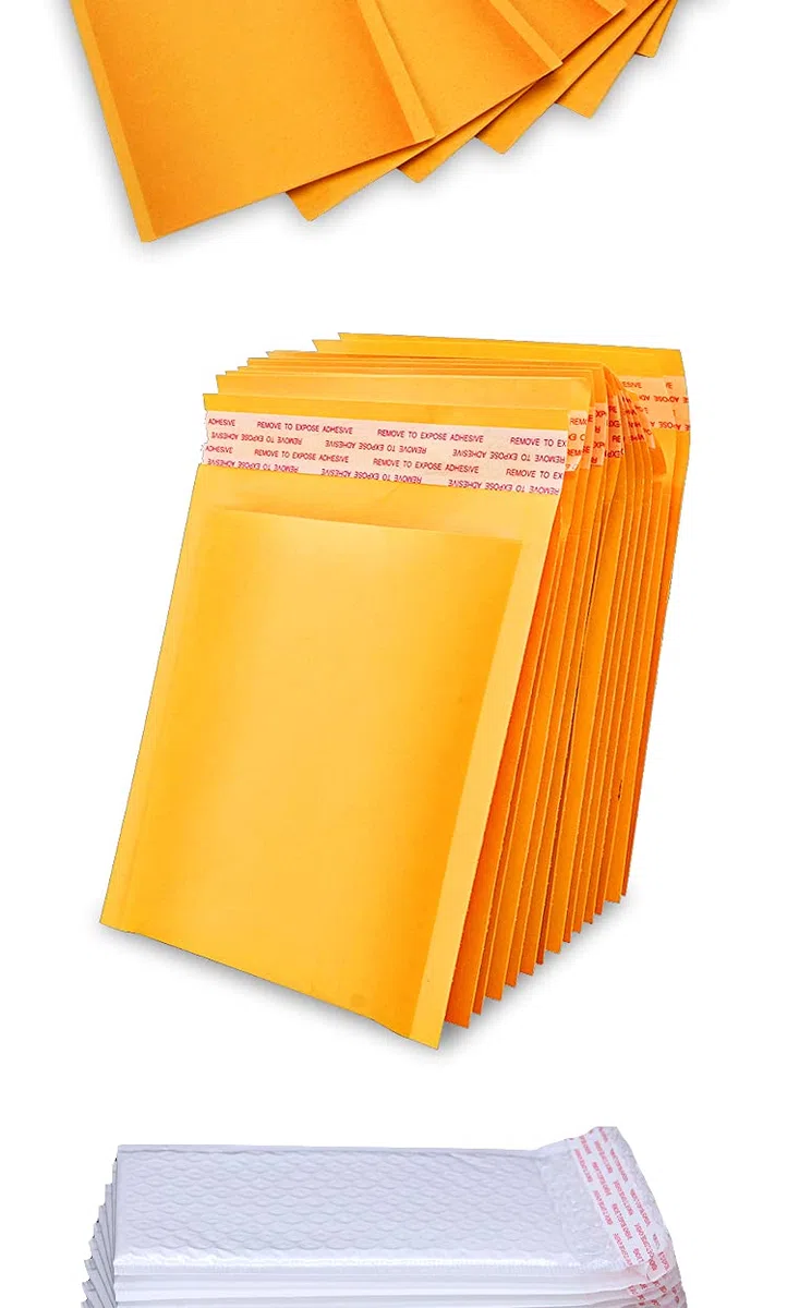 Sobres acolchados A4 A5, sobres de burbujas acolchados, sobres postales (dorados, 100 unidades, A4)
