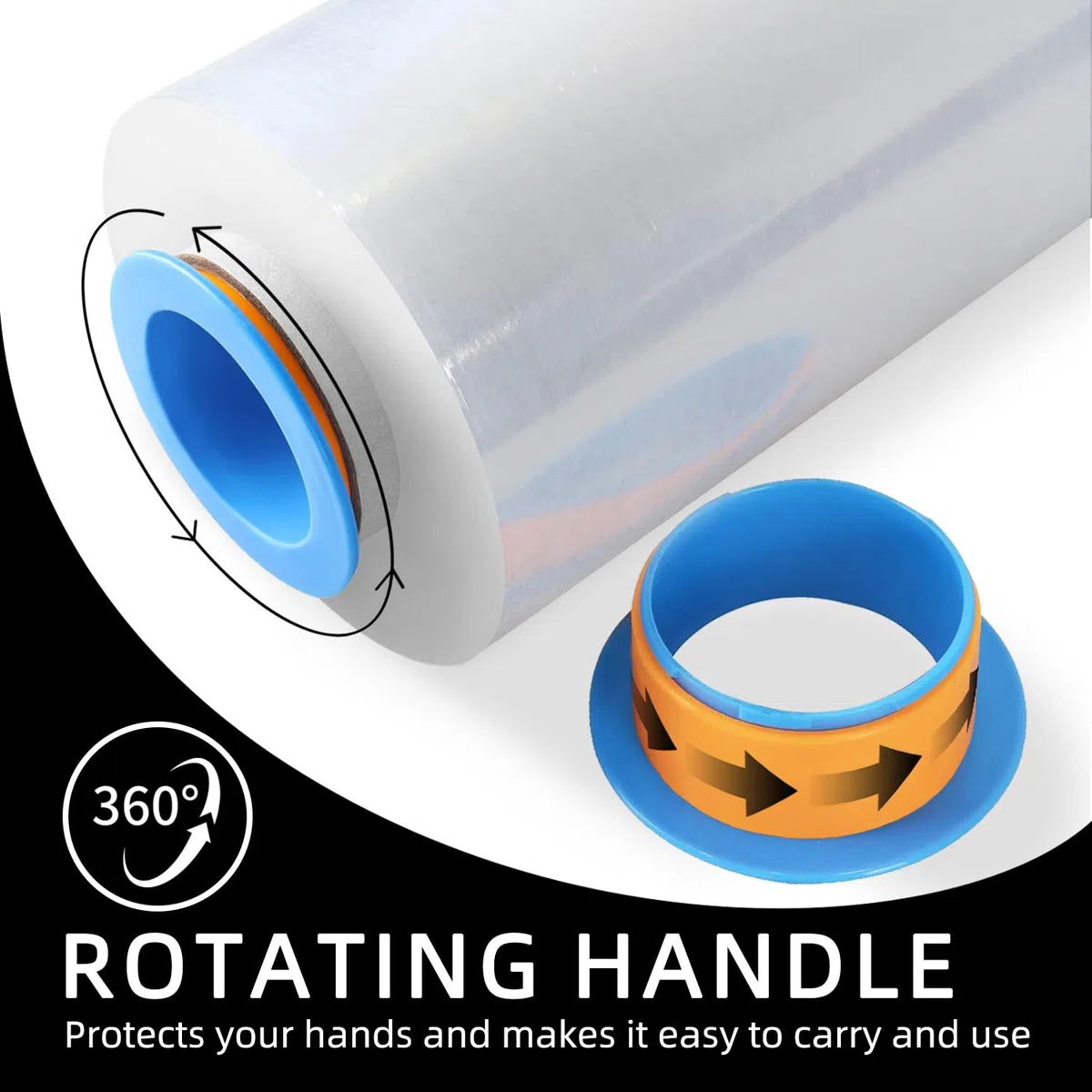 ROSEUP Envoltura elástica transparente de resistencia industrial, rollos de película elástica para embalaje de palés de embalaje en movimiento, calibre 80 de grosor, 12 pulgadas x 1000 pies, paquete