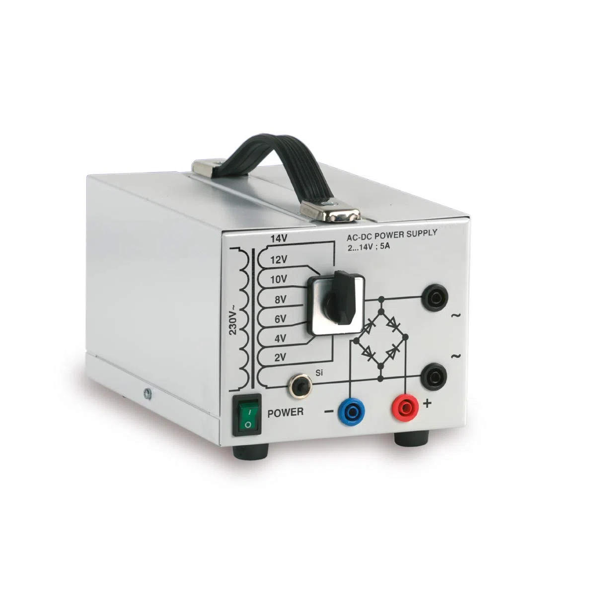3B Scientific U8521112-230 Transformador con rectificador, 5 A, 230 V, 50/60 Hz