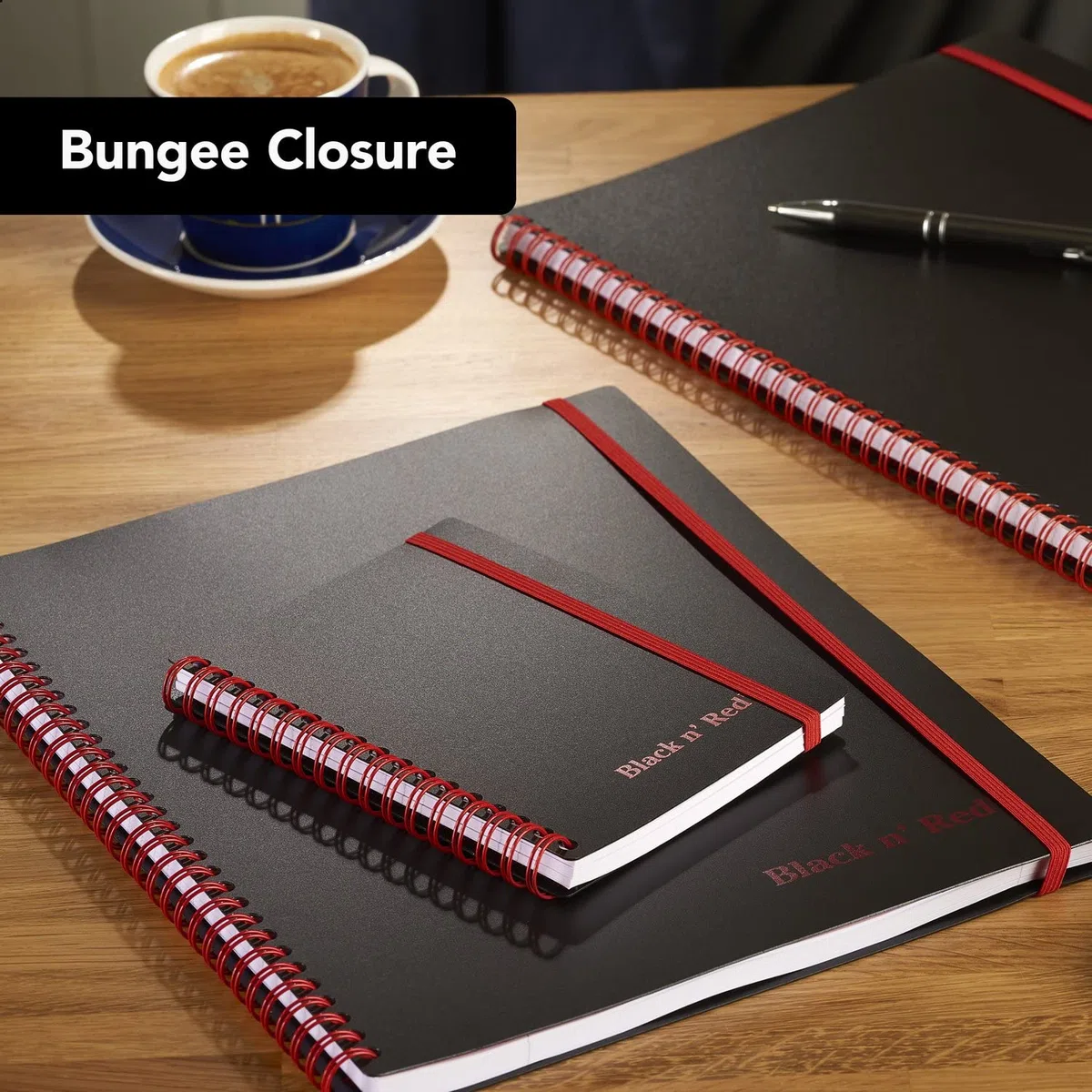 Black n' Red Cuadernos de negocios, paquete de 3, cubierta suave, doble alambre, 70 hojas, 11" x 8-1/2", negro (400161060)