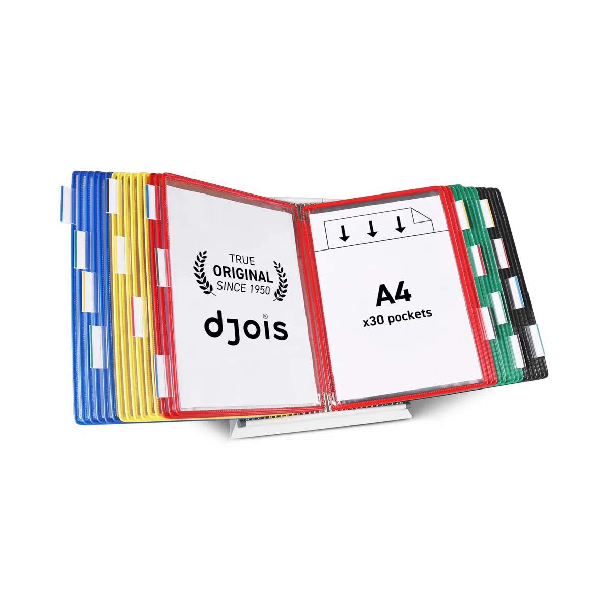 tarifold tdisplay Tischständer Metall, inkl. 30 Sichttafeln