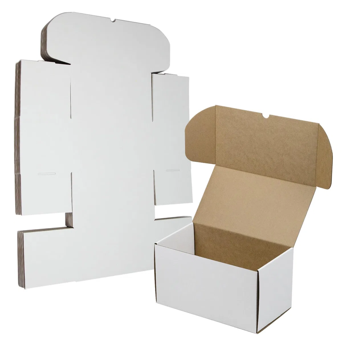 20 cajas de cartón ondulado blanco para pequeñas empresas, 28 x 15,2 x 15,2 x 15,2 cm
