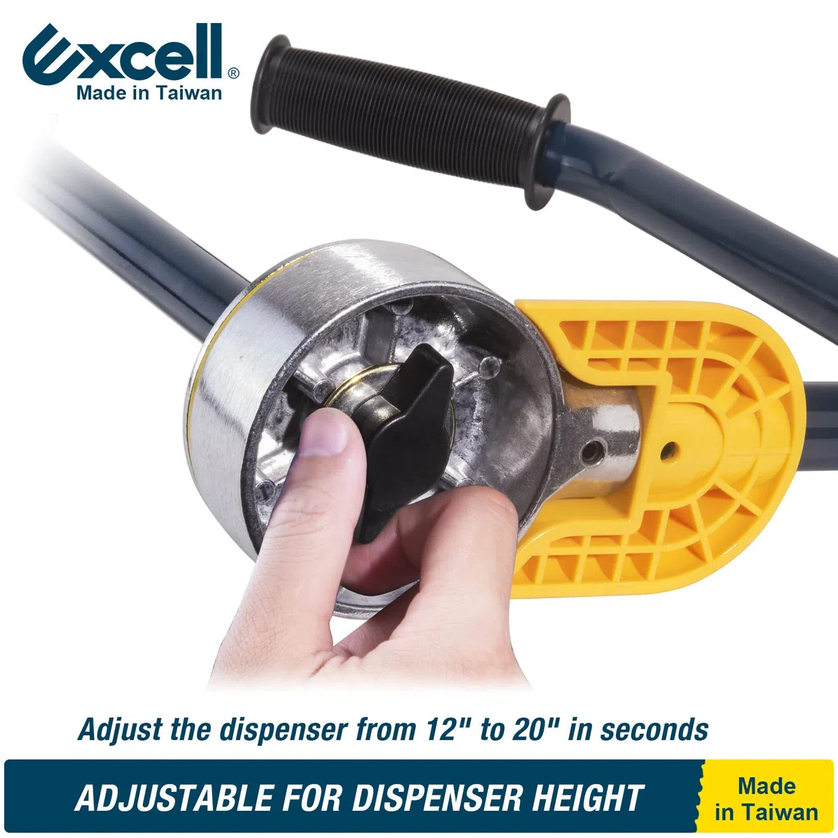 Dispensadores de película estirable Excell (30-51 cm de ancho de película) con agarre ajustable, control de tensión, uso para oficina, hogar, tienda y almacén