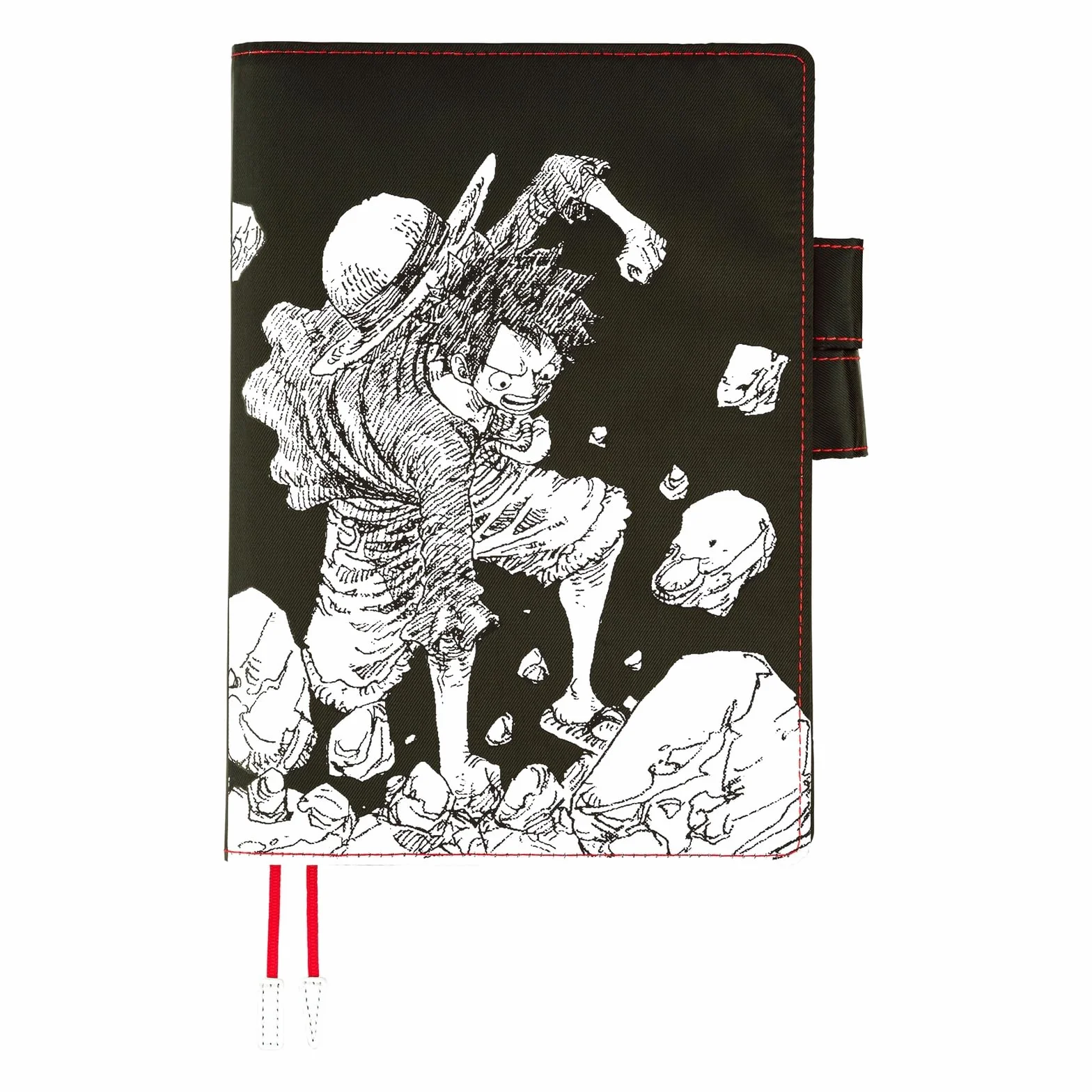 Hobonichi Techo A5 - Funda para agenda de One Pieza: sombrero de paja, color negro