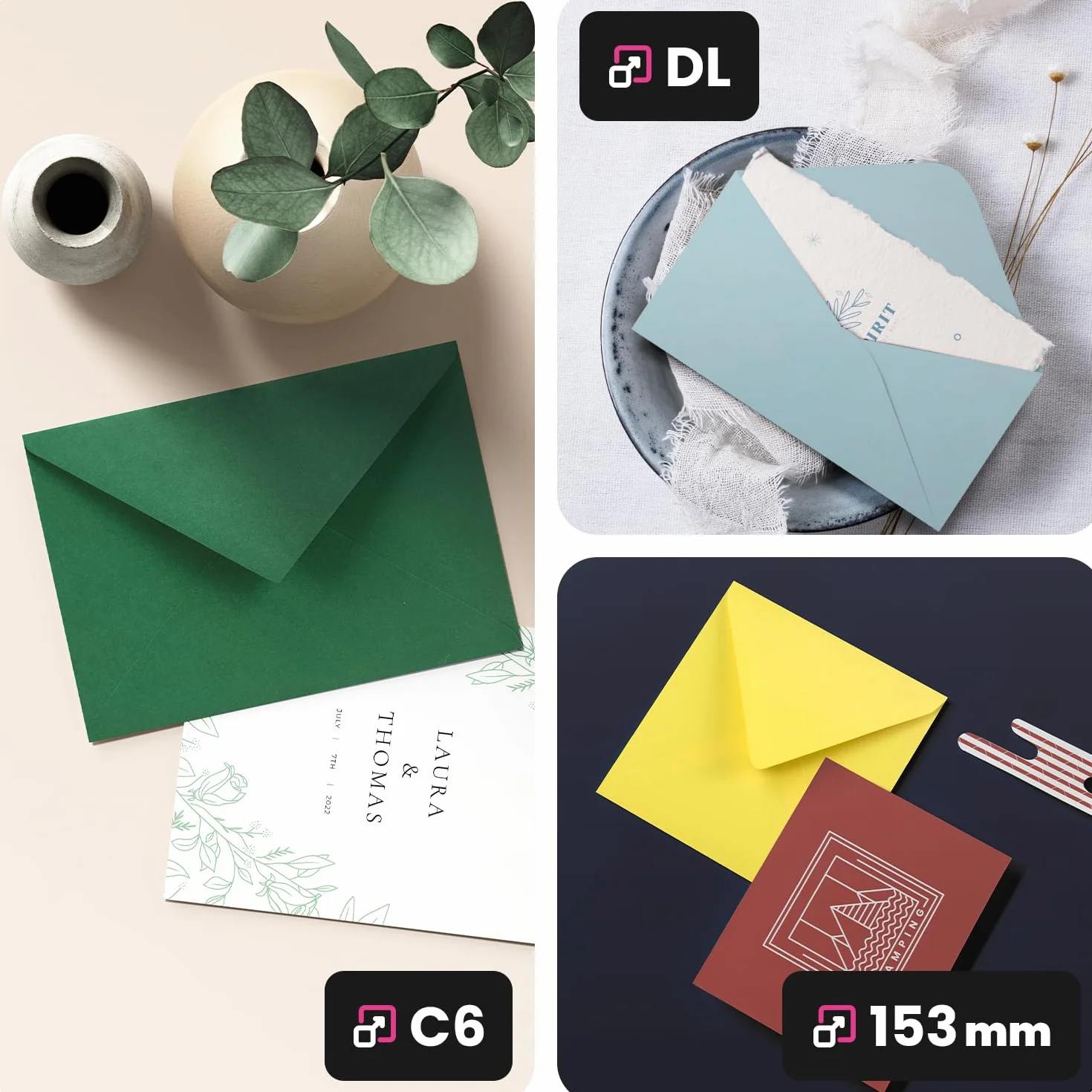 Netuno 100 sobres largos de color rojo oscuro DL 110 x 220 mm 115g Sirio Color Cherry solapa en punta engomada sin ventana para invitaciones Navidad tarjetas de felicitación bodas carta factura vales