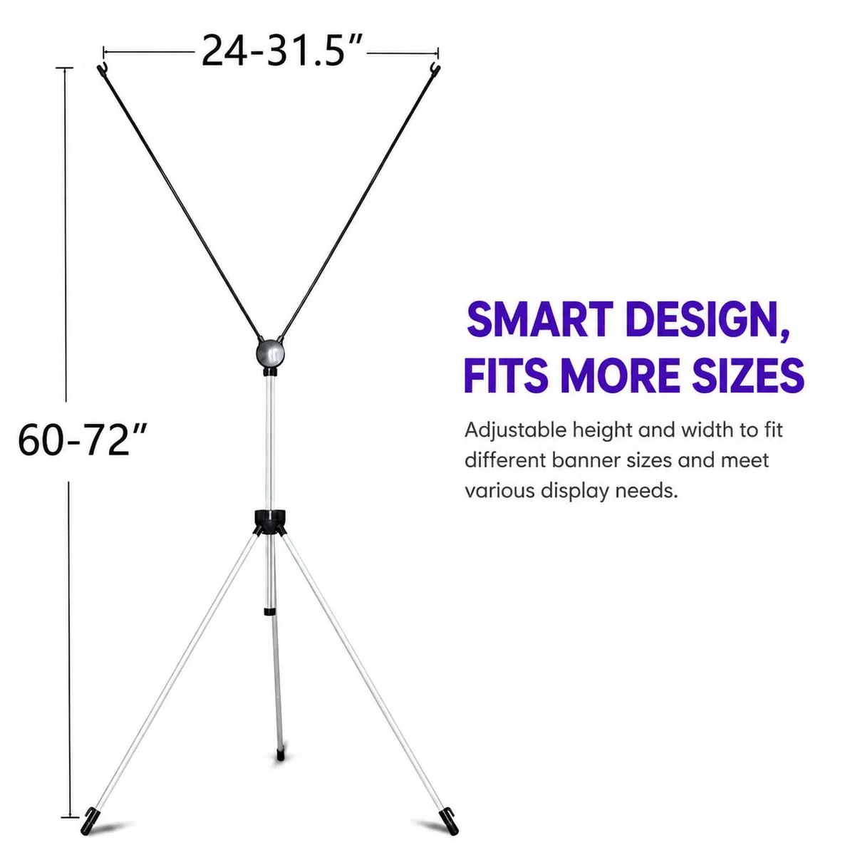 4U Media&Displays Paquete De 4 Con Bolsa Transporte (solo Soporte), 24 X 72