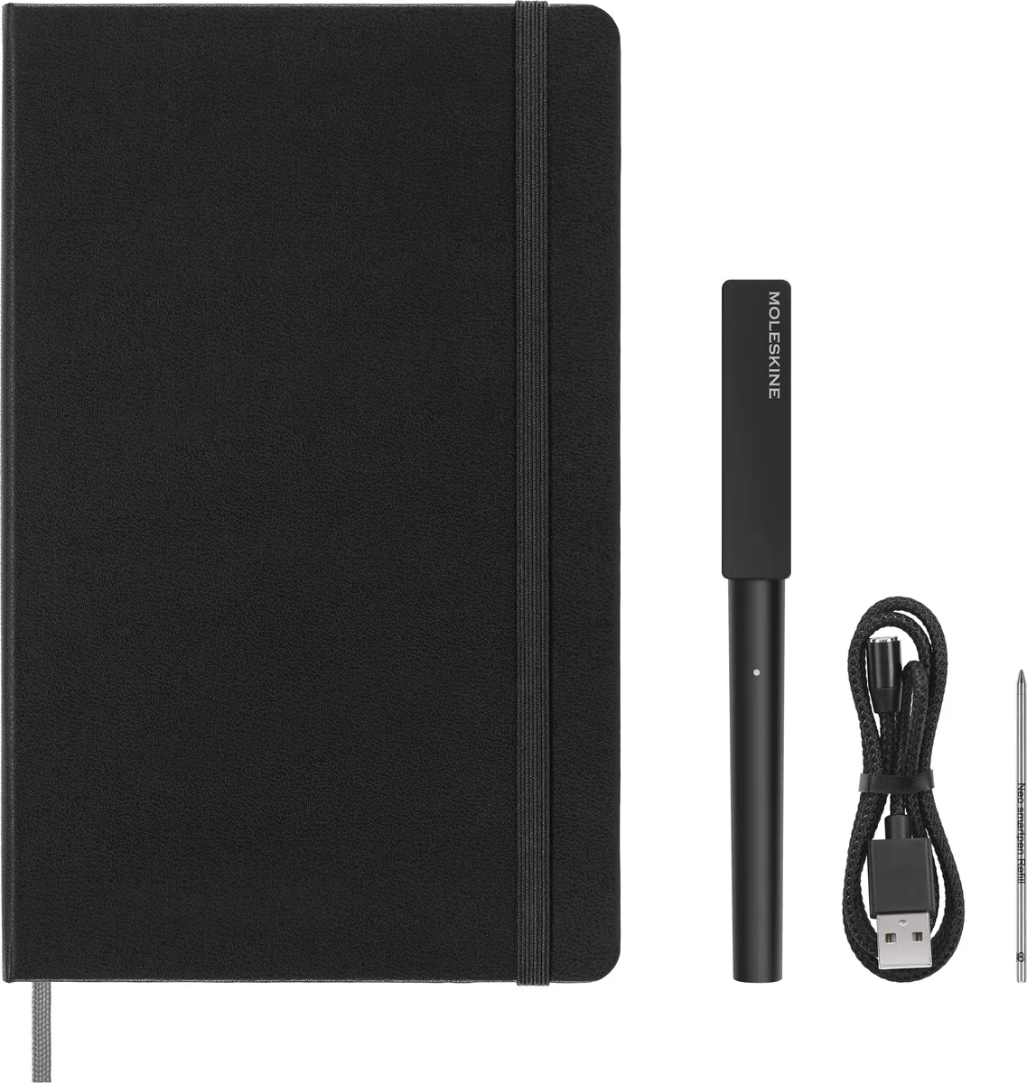 Moleskine Smart Writing Set, Libreta Inteligente con Bolígrafo Inteligente Incluido, Cuaderno Digital de Moleskine, Color Negro, Hojas Rayadas