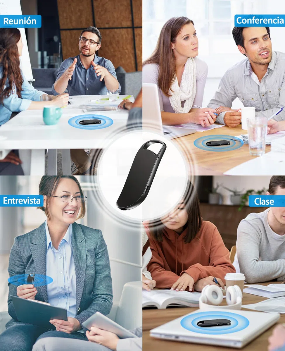 Grabadora de Voz, Vandlion HD Grabadora con 30 Horas de Grabación, USB C Mini Grabadora con Reducción de Ruido para Reuniones Entrevistas Conferencias Clase