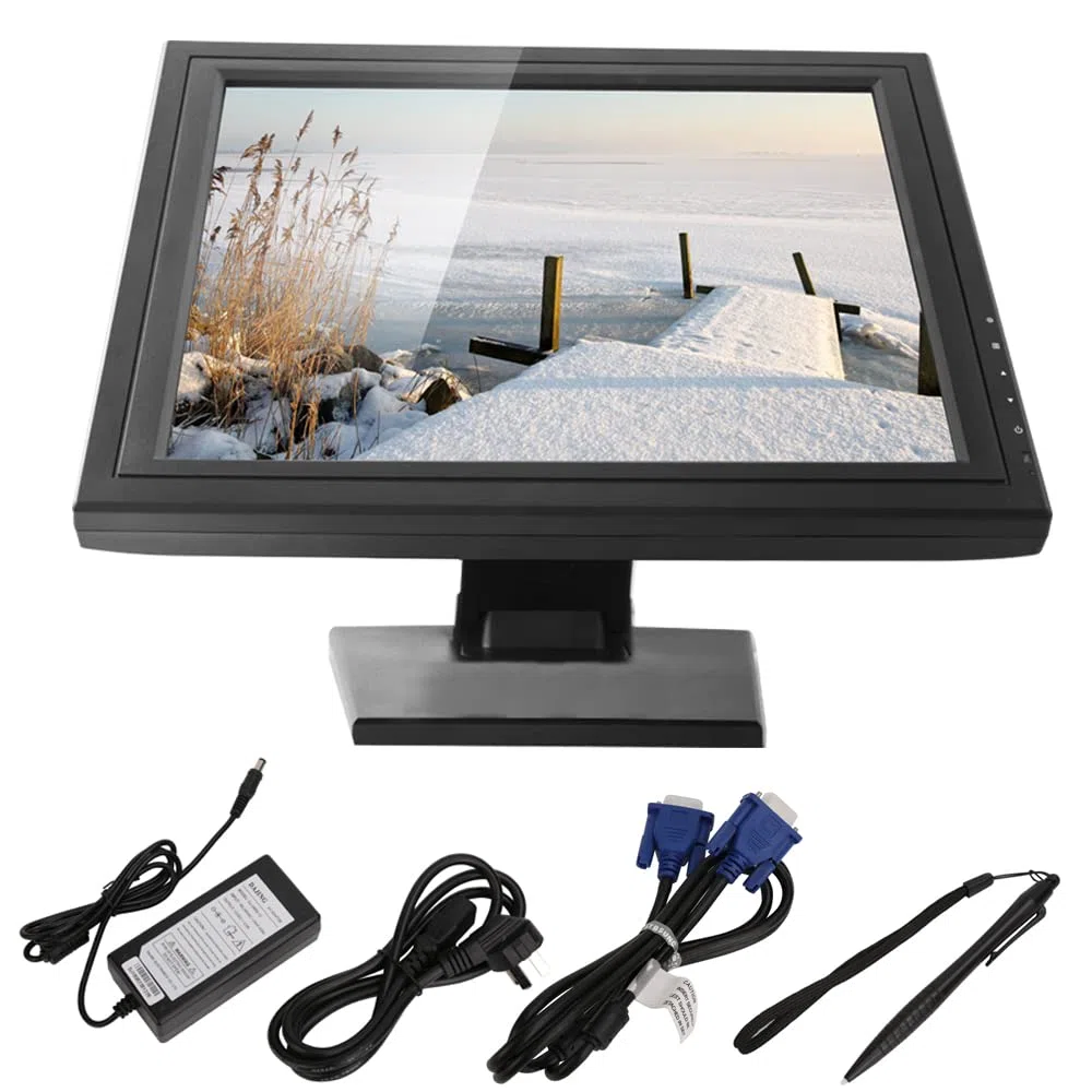 System POS de 17 Pulgadas, Caja registradora de Pantalla táctil, Monitor táctil POS LCD, Monitor táctil 1280 x 1024, quiosco, Restaurante, Bar