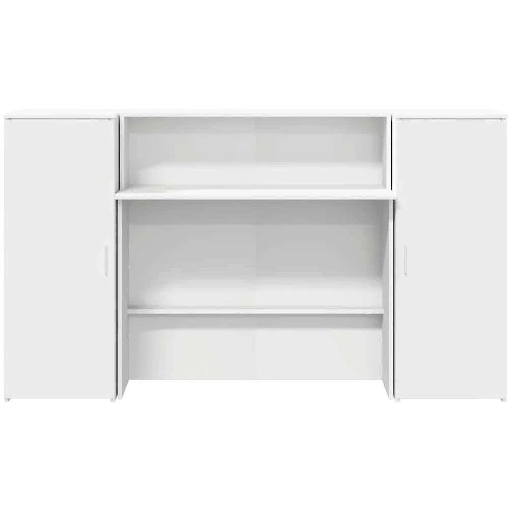 vidaXL Mostrador de recepción Blanco 180x50x103,5 cm Madera de ingeniería