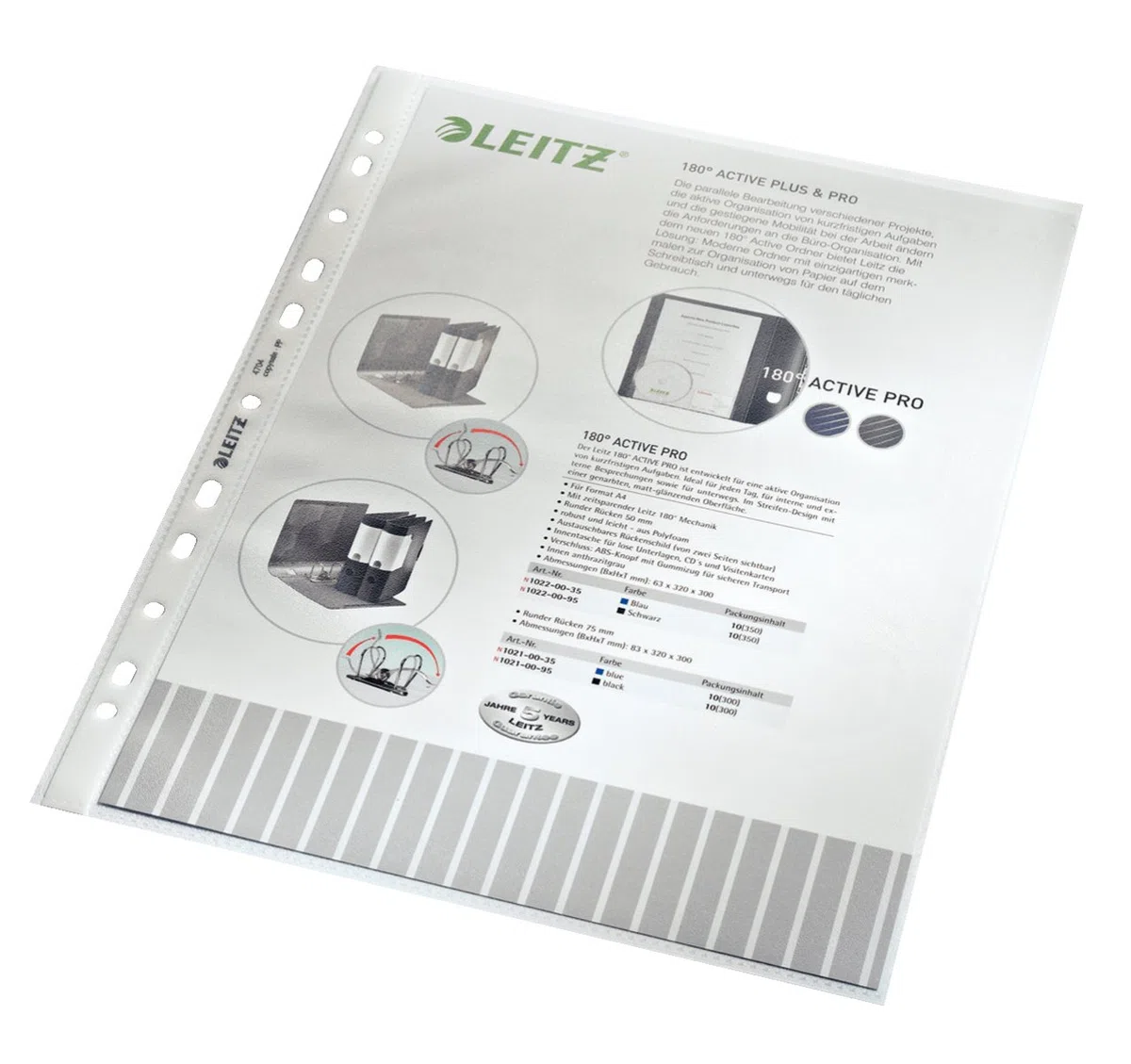 Leitz 47040000 - Protector (210 x 297 mm (A4), Transparente, Polipropileno, Retrato, Superior)