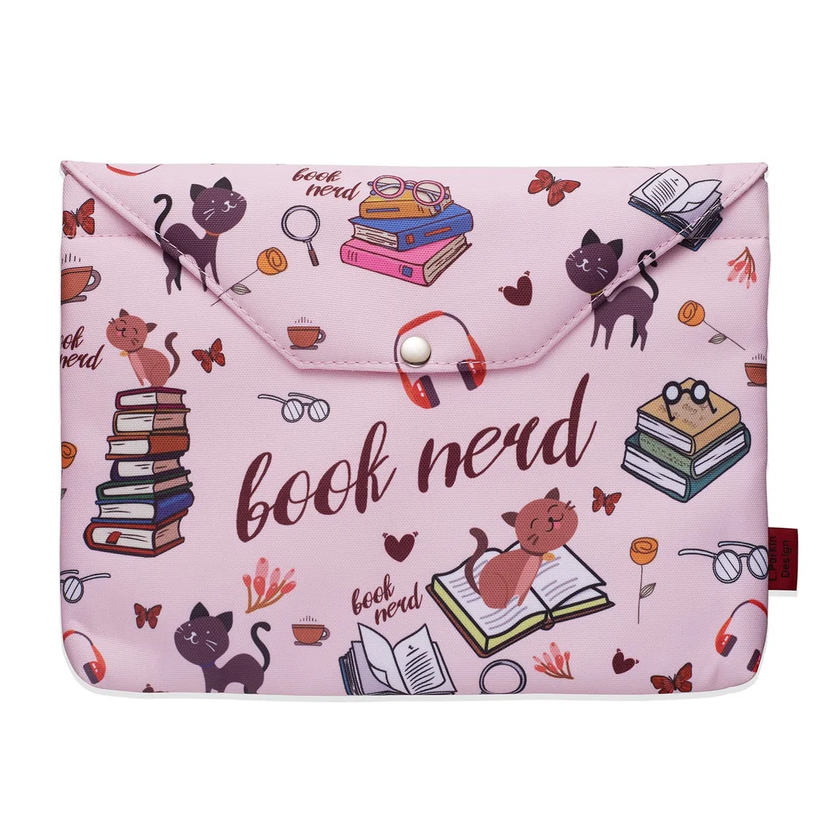 Funda de libro para amantes de los libros, protector de libro nerd de libro, fundas de libro para tapa blanda, fundas de libro con cremallera con tela acolchada, lavable, mediana 11 x 9 pulgadas