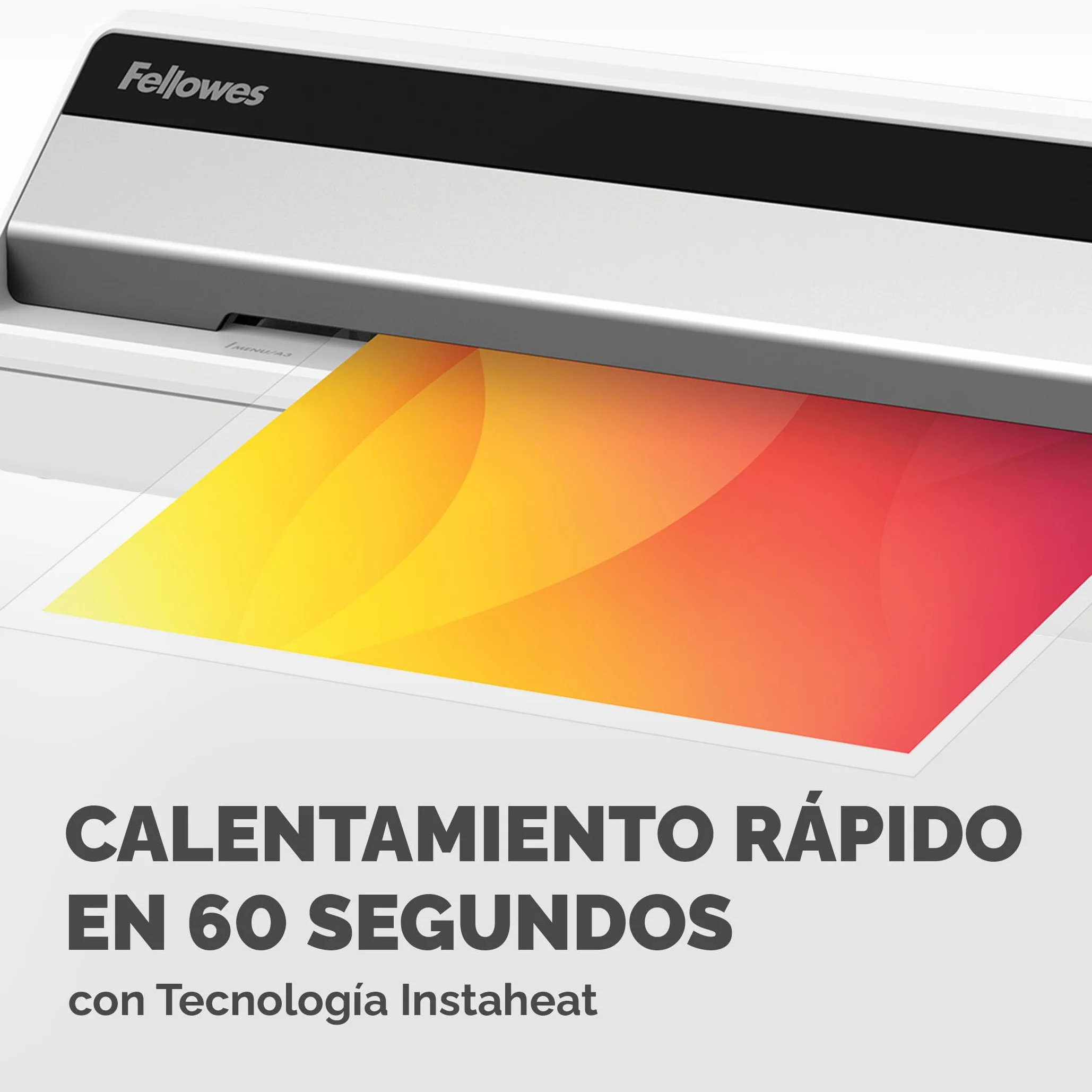 Fellowes Plastificadora Saturn A3 Pequeña Oficina – InstaHeat, lista en 60 segundos, sin atascos, apagado automático – Para fundas de 80/100/125 micras – Incluye 10 fundas – Uso en casa y oficina