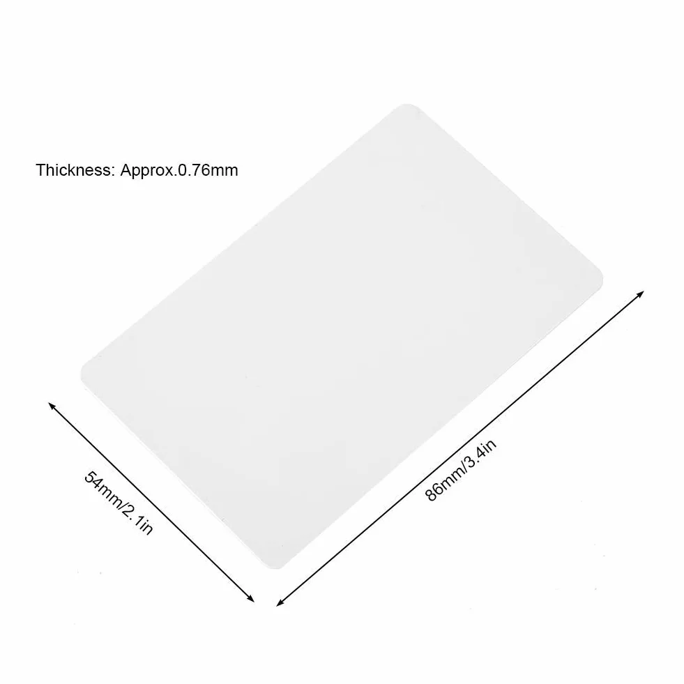 Tarjetas de PVC de plástico en de primera calidad, 100 piezas/juego Tarjeta de identificación de proximidad RFID inteligente sin contacto de 125 kHz Tarjeta de acceso de solo lectura