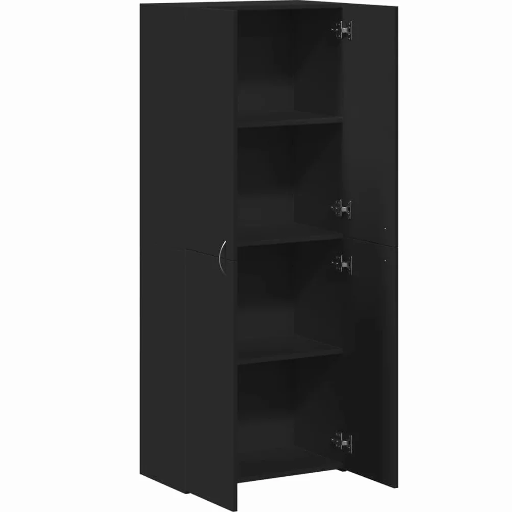 vidaXL Armario archivador Madera de ingeniería Negro 60x32x153 cm