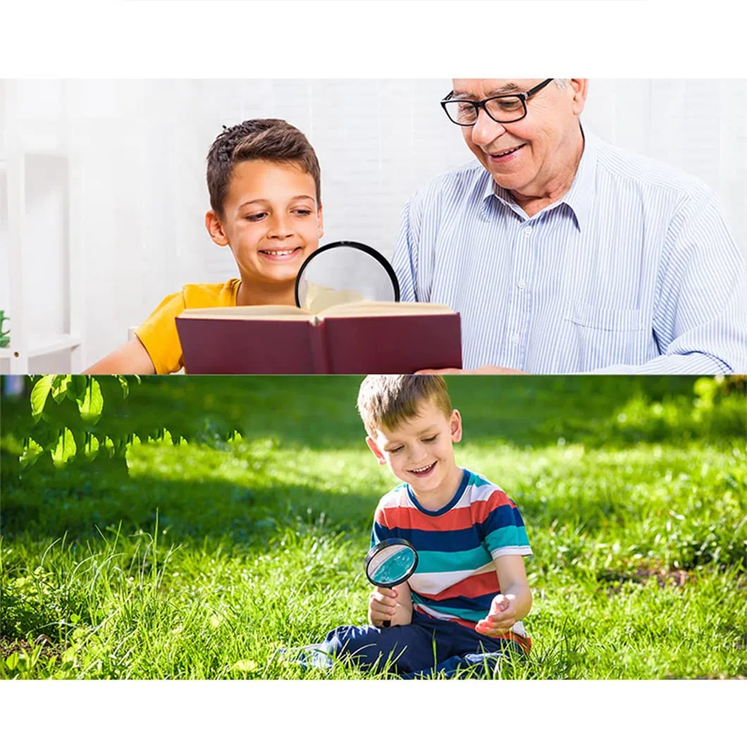 CanEve 30X Lupa Lupa de Mano Marco Grueso Inastillable Personas Mayores Niños Lectura Lupa Lente de Vidrio óptico Alta claridad for Lectura, Pasatiempos, Regalos for E Negro Lupa
