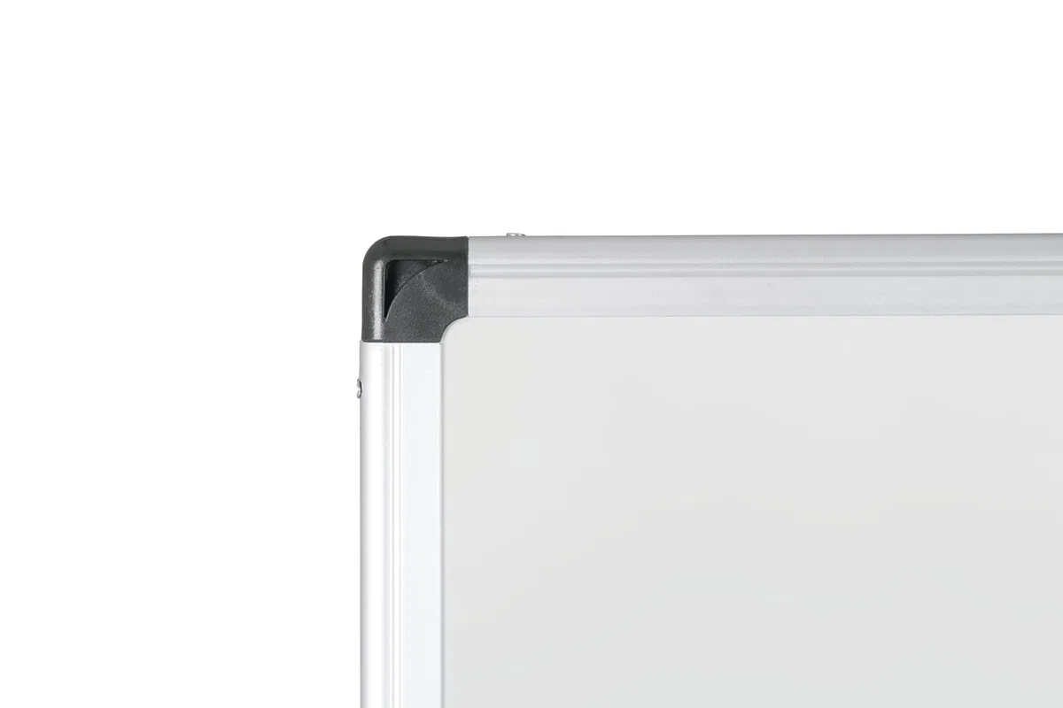 Bi-Office Pizarra Blanca Móvil,105x75cm, superficie doble cara de acero lacado, estructura de acero