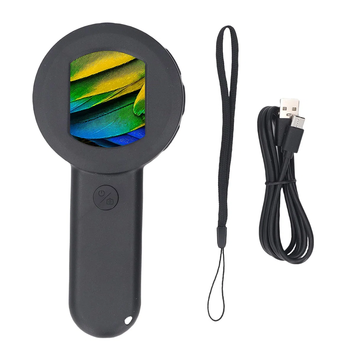 XUMIUZIY Lupa Digital Pantalla de 2,0 Pulgadas 4X |Microscopio de Mano con Luz LED, Cámara de 16MP para Lectura de Reparación (128GB)