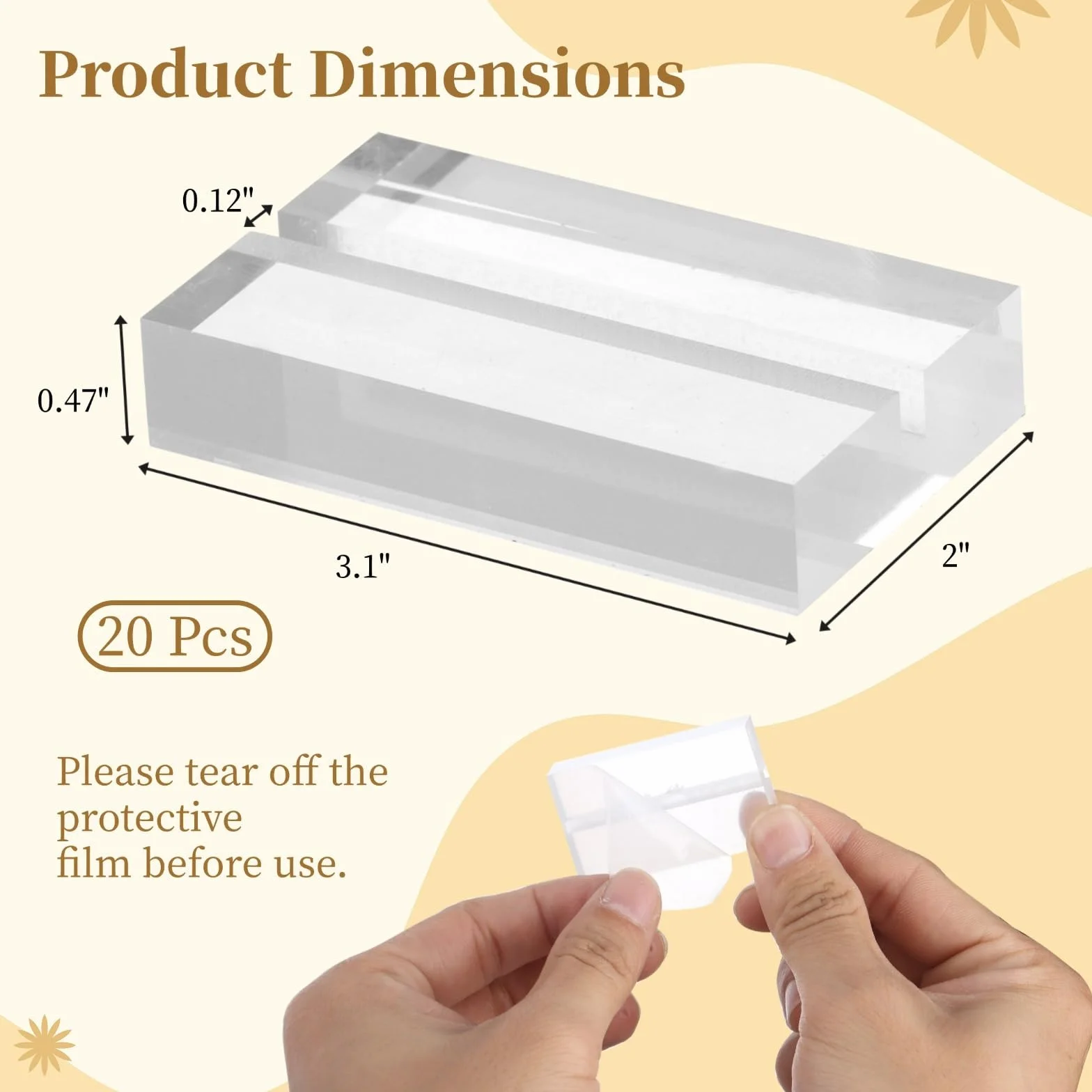 20 soportes de menú de acrílico transparente con ranura para tarjetas, soportes de acrílico para tarjetas, soportes transparentes para letreros, soportes de exhibición de números de mesa para fiestas
