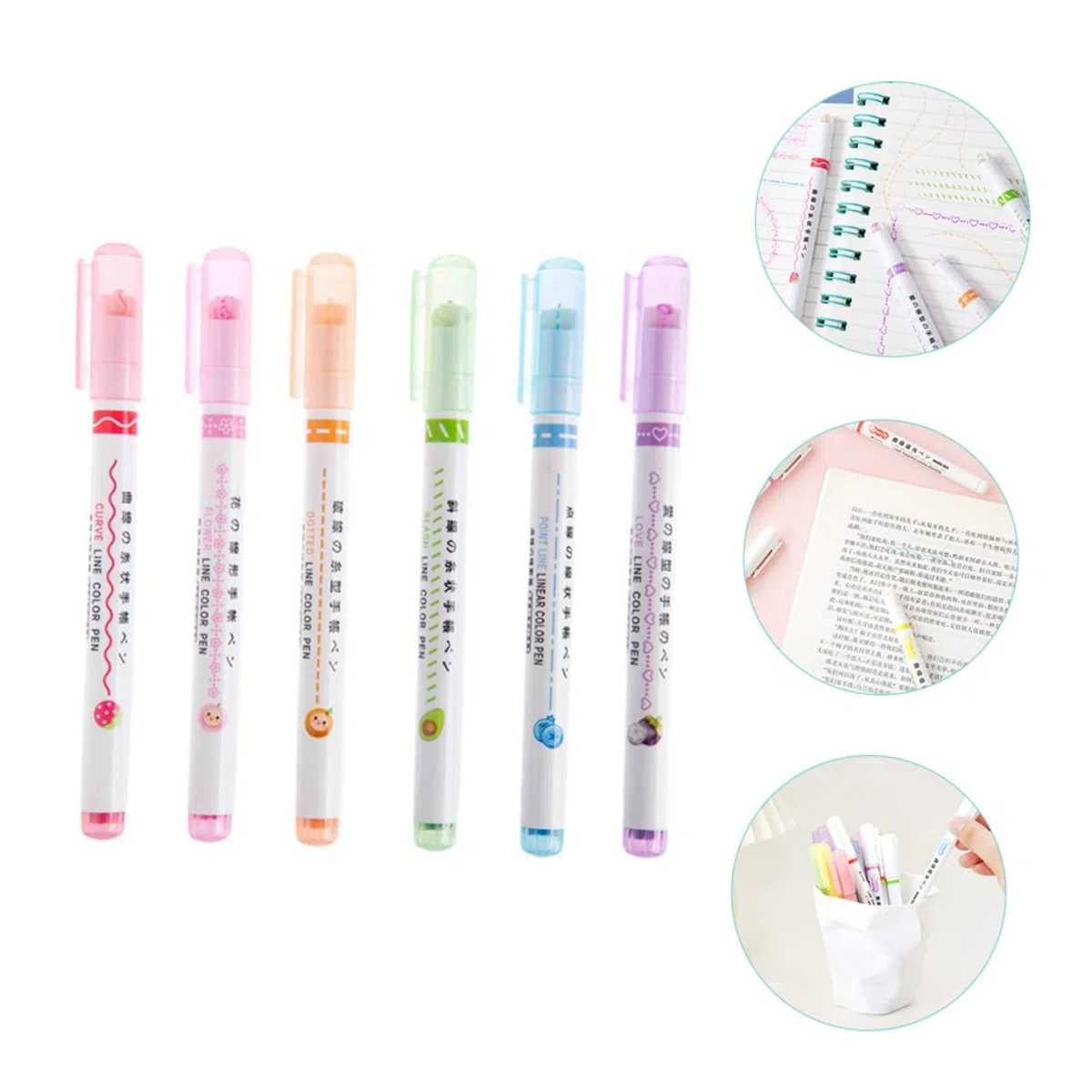 STOBOK 12piezas Marcadores De Tinta Rápida Para Dibujo y Subrayado Rotuladores Fluorescentes Para y Planificación Escolar