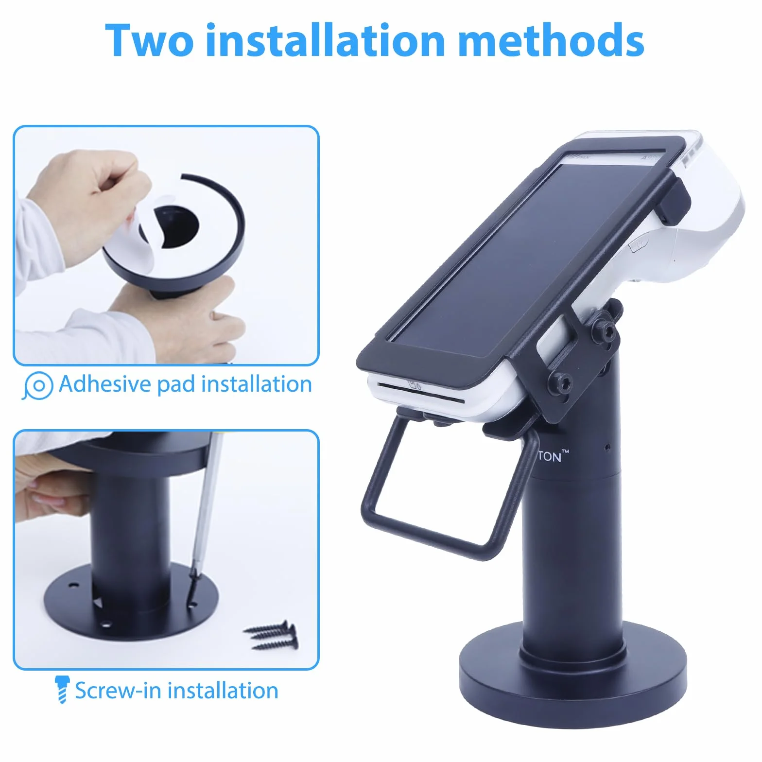 Soporte de terminal de tarjeta de crédito para Pax A920 / A920 Pro, soporte de máquina de tarjetas de crédito de 7 pulgadas de alto, soporte giratorio e inclinable para terminal de pago de