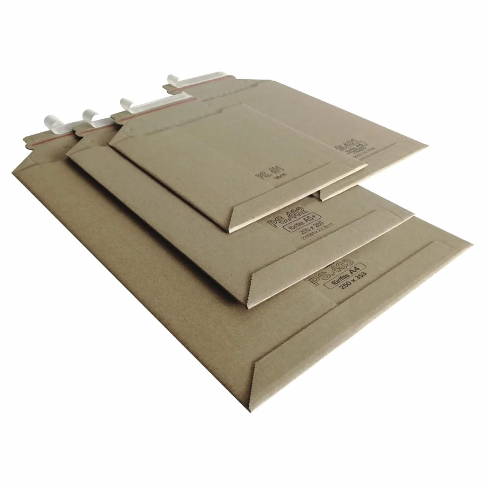 Sobres de cartón rígido A4 para microondas, 250 x 353 mm, ampliables 5 cm, 450 g/m2, marrón, cierre autoadhesivo