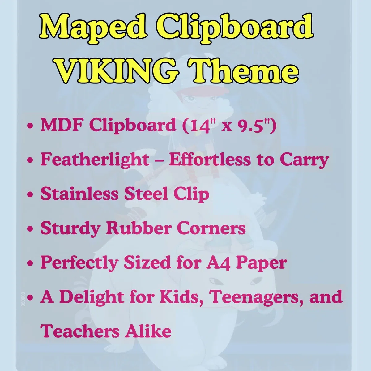 Maped Portapapeles Viking con pluma estilográfica, portapapeles azul, almohadilla de examen, pluma estilográfica, pluma de tinta, punta fina con bolígrafo de mejor rendimiento, bolígrafo recargable
