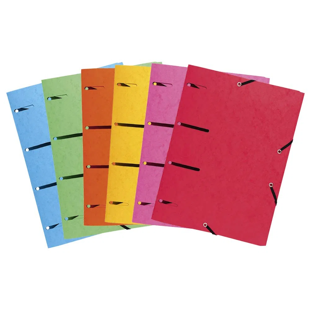 Exacompta Punchy - Pack de 25 carpetas con gomas y 3 solapas perforadas, 24 x 32 cm