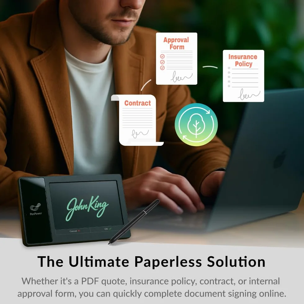 PenPower ePaper SignPad - Firma electrónica en MS Word, PDF, JPG y PNG con marca de tiempo
