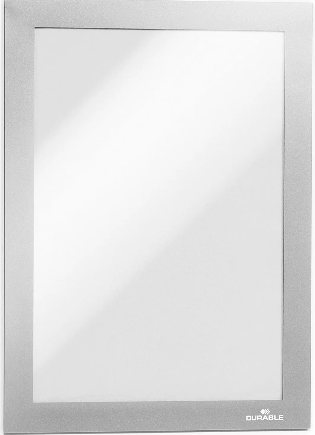 Durable 488123 Marco informativo Duraframe (A5, autoadhesivo con cierre magnético) 10 piezas, plata